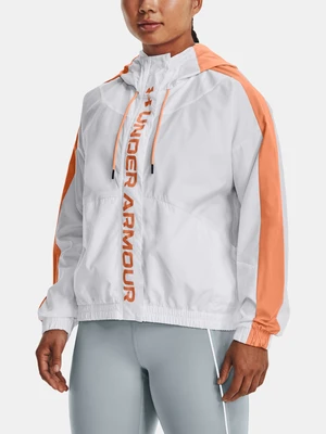 Under Armour Jacket UA Rush Woven FZ Jacket-WHT - Women