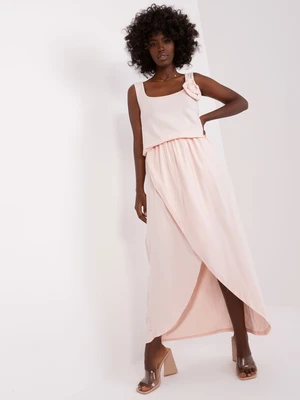 Light pink cotton maxi dress