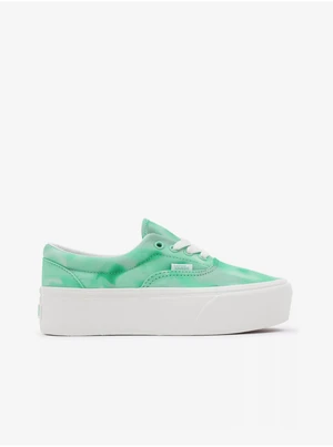 Light Green Women's Sneakers on the VANS Platform - Women