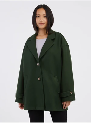 Dark Green Ladies Coat Noisy May Alicia - Ladies