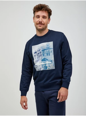 Dark blue Mens Sweatshirt Pepe Jeans Percival - Men