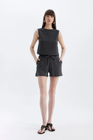 DEFACTO Regular Fit Normal Waist Casual Straight Leg Sweater Shorts