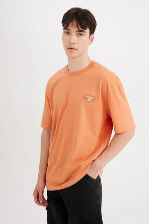 DEFACTO Boxy Fit Crew Neck Printed Short Sleeve T-Shirt