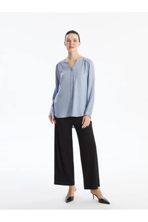 LC Waikiki Straight Wide Leg Women's Trousers with Elastic Waist