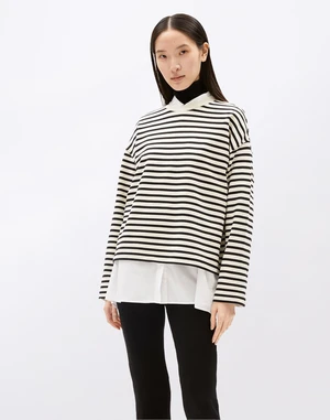 Armedangels Frankaa Maarlen Stripe 1716 undyed-black M