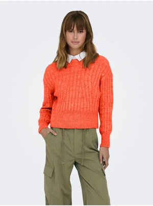 Orange women's sweater ONLY Agnes - Women