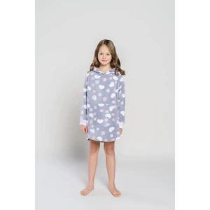 Girls' winter poncho - print