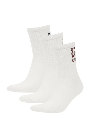 DEFACTO Men's Comfortable Elastic 3-Pack Cotton Ankle Socks