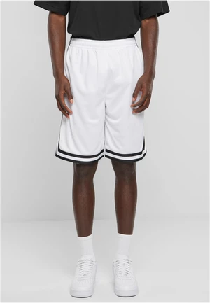 Men's Stripes Mesh Shorts - White/Black/White