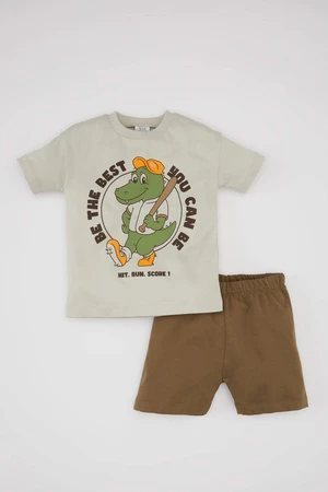 DEFACTO Baby Boy Dinosaur Printed 2 Piece Set