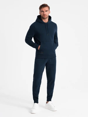 Ombre Men's BASIC cotton tracksuit set kangaroo sweatshirt + joggers