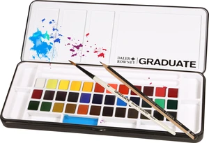 Daler Rowney Graduate Set Aquarellfarben  Student Set 24 Colours With Brush