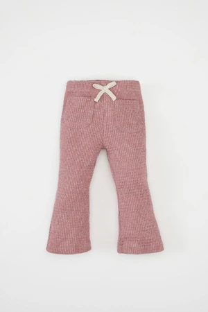 DEFACTO Baby Girl Bell-bottom Pocket Bow Waffle Leggings