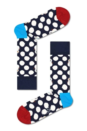 Ponožky Happy Socks Big Dot Snowman tmavomodrá barva