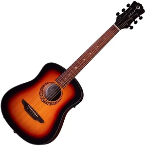 Luna Safari Tribal Travel Tabacco Sunburst Guitarra electroacustica