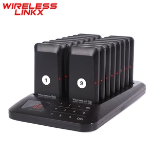 Wirelesslinkx Wireless Restaurant Buzzer Pager System for Coffee Dessert Burger Shop Food Court Truck Clinic (No Vibration)