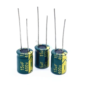 12pcs/lot 400V 15UF high frequency low impedance 20% RADIAL aluminum electrolytic capacitor 15000NF 20%