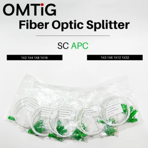 10pcs/lot SC/APC Splitter 1X8 1X2 1X4 1X16 1X3 PLC Fiber Optic Single Mode 0.9mm G657A1 LSZH 1m PVC