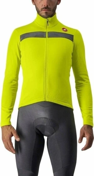 Castelli Puro 3 FZ Tricou Electric Lime/Silver Reflex M