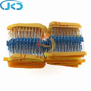 500pcs/lot 1/2W 0.5W 1% Metal Film Resistors 50 Values 1.2Ω~1MΩ Assorted Kit 1.2-1M ohm resisitance