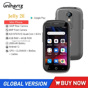 Unihertz Jelly 2E 4G Android 12 Super Mini Smartphones Unlocked Global Version 3.0Inch HD Display 2000mAh 4GB+64GB Small Phones