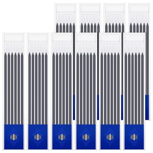 60Pieces 2.8 Mm Solid Carpenter Pencil Refills For Woodworking Mechanical Pencil For Writing, Drawing, Drafting (Black)