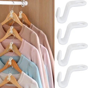 Cascading Plastic Wardrobe Coat Organizer Rack Mini Clothes Hanger for Closet Connector Hooks Rack Holder Space Saving Hanger