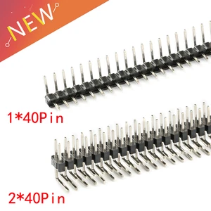 10pcs /Lot 2.0mm Pitch 2.0 Male Single/ Double Row Curved Needle Pin Header 1x40 2x40 Pin Connector 2.00mm 90 Degrees