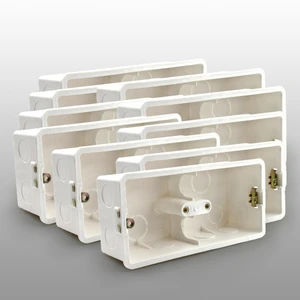 Refractories Material New Wall Switch Mounting Box Internal Cassette White Socket Installation box PVC 170*80*50mm Standard