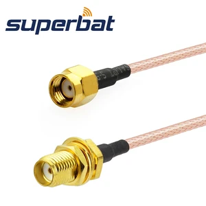 Superbat SMA Female to RP SMA Male Jumper Cable RG316 15cm for Wifi Router