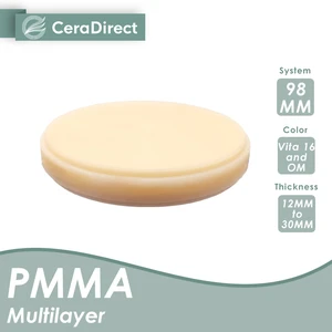 Ceradirect Multilayer PMMA Block—Open System (98mm) 14mm——for dental lab CAD/CAM