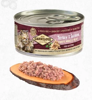 CARNILOVE cat konz. KITTEN TURKEY/salmon - 100g