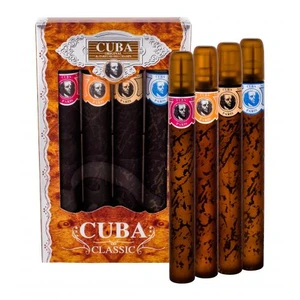 Cuba Blue darčeková kazeta toaletná voda Blue 35 ml + toaletná voda Yellow 35 ml + toaletná voda Red 35 ml + toaletná voda Orange 35 ml pre mužov