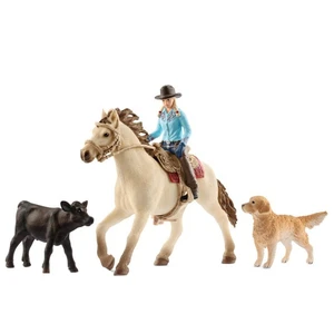 Schleich 42419 set Westernová jezdkyně se zvířátky