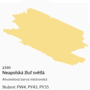 Akvarelová barva Umton 2,6ml – 2180 Neapolská žluť světlá