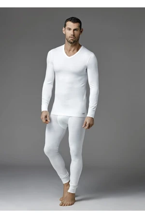 Dagi Men's Ecru V-Neck Long Sleeved Thermal Tops and Underwear