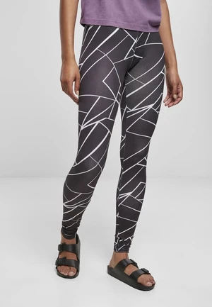 Women's AOP Geometric Black Leggings