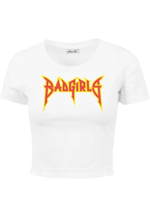 Badgirls Cropped Tee White