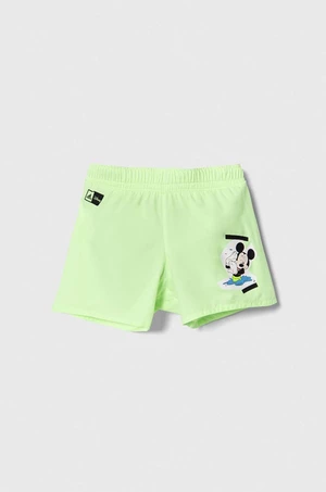 Detské plavkové šortky adidas Performance Dy Mic Swim Sho x Disney zelená farba