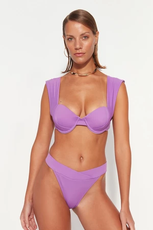 Trendyol Purple V-Cut High Des, High Leg Bikini alsók