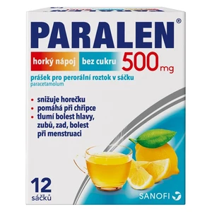 PARALEN Horký nápoj bez cukru 500 mg 12 sáčků