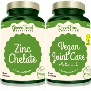 GreenFood Nutrition Vegan Joint Care with Vitamin C + Zinc Chelate sada pro podporu zdraví pohybové soustavy