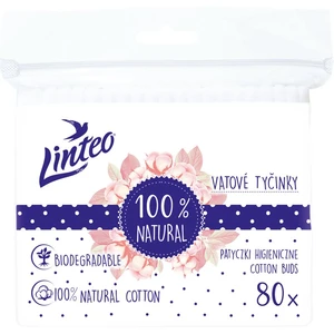 Linteo Natural Cotton Buds vatové tyčinky v sáčku 80 ks