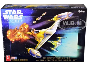 Skill 2 Model Kit Naboo Starfighter Spaceship "Star Wars Episode I - The Phantom Menace" (1999) Movie 1/48 Scale Model by AMT