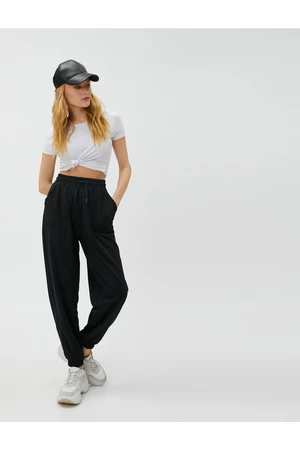 Koton Tie Waist Jogger tepláky s vreckami