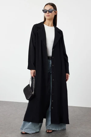 Trendyol Black Buttoned Woven Oversize Cap & Abaya