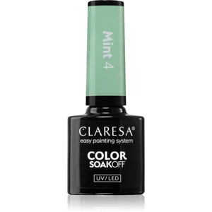 Claresa SoakOff UV/LED Color Mint gélový lak na nechty odtieň 4 5 g