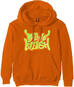 Billie Eilish Hoodie Airbrush Flames Blohsh Orange L