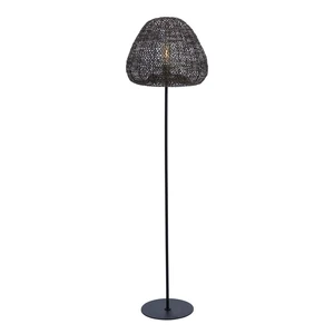 Lampa stojąca w kolorze matowej czerni z metalowym kloszem (wysokość 162 cm) Finou – Light & Living