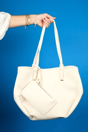 LuviShoes 248 Cream Women's Shoulder Bag